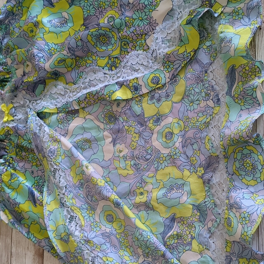 Victoria's Secret Satin Retro Floral Lace Babydoll Nightie S - Picture 8 of 16